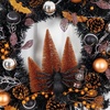 image:imageNearly Natural 24in Black Halloween Foliage Wreath Fall Door Decor
