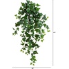 image:imageNearly Natural 24in UV Resistant Artificial Puff Ivy Hanging Plant IndoorOutdoor  Set of 341in