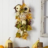 image:imageNearly Natural 33 Fall Sunflower Hydrangea Pumpkin Artificial Teardrop