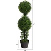 image:imageNearly Natural 34in Boxwood Double Ball Topiary Artificial Tree IndoorOutdoor