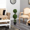 image:imageNearly Natural 34in Boxwood Double Ball Topiary Artificial Tree IndoorOutdoor