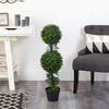 image:imageNearly Natural 34in Boxwood Double Ball Topiary Artificial Tree IndoorOutdoor
