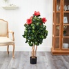image:imageNearly Natural 4 ft Artificial Hibiscus Flowering Tree with Nursery Pot
