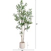 image:imageNearly Natural 5ft Minimalist Olive Tree  Artificial Indoor Tree with Faux Olives Bendable Branches and White Decorative Planter with Faux Soil  Realistic Greenery for Home or Office Decor