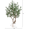 image:imageNearly Natural 6ft Artificial Grand Olive Tree in White Decorative Planter