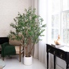 image:imageNearly Natural 6ft Artificial Grand Olive Tree in White Decorative Planter