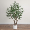 image:imageNearly Natural 6ft Artificial Grand Olive Tree in White Decorative Planter