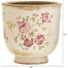 image:imageNearly Natural 75 in Tuscan Ceramic Floral Print Planter for Decor