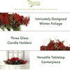image:imageNearly Natural Artificial Hydrangea Christmas Centerpiece Candle Holder