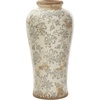 image:imageNearly Natural 16 in Tuscan Ceramic Floral Scroll Urn Vase Room Decor
