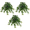 image:imageNearly Natural 24in UV Resistant Artificial Puff Ivy Hanging Plant IndoorOutdoor  Set of 324in