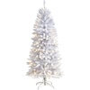 image:imageNearly Natural 4ft Small PreLit Fir Artificial Christmas Tree 150 LEDsWhite