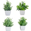 image:imageNearly Natural 8 in Artificial Mini Potted Plants Set of 4