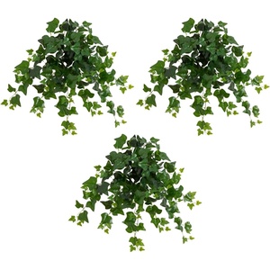 image:imageNearly Natural 24in UV Resistant Artificial Puff Ivy Hanging Plant IndoorOutdoor  Set of 324in
