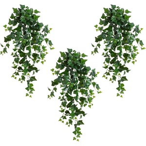 image:imageNearly Natural 24in UV Resistant Artificial Puff Ivy Hanging Plant IndoorOutdoor  Set of 341in