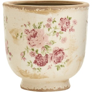 image:imageNearly Natural 75 in Tuscan Ceramic Floral Print Planter for Decor