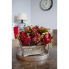 image:imageNearly Natural 18 in Artificial Peony Hydrangea Planter Holiday CenterpieceRed