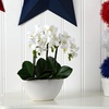image:imageNearly Natural Artificial Phalaenopsis Orchid Arrangement with Bowl Vase
