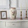 image:imageNearly Natural 125 in Tuscan Ceramic Floral Print Vase for Home Decor