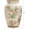 image:imageNearly Natural 125 in Tuscan Ceramic Floral Print Vase for Home Decor