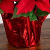 image:imageNearly Natural 13in Red Artificial Poinsettia in Planter Set of 2Red
