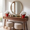 image:imageNearly Natural 13in Red Artificial Poinsettia in Planter Set of 2White