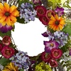 image:imageNearly Natural 24Inch Spring Garden Wreath with Twig Base MulticoloredGreen