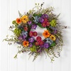 image:imageNearly Natural 24Inch Spring Garden Wreath with Twig Base MulticoloredGreen