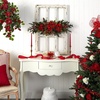 image:imageNearly Natural 36 Artificial Poinsettia Christmas Centerpiece with Berries