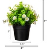 image:imageNearly Natural 7 in Artificial Daisy Plant in Black Pot Set of 3Assortment 1