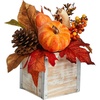 image:imageNearly Natural 8 Fall Harvest Pumpkins and Berries Artificial Arrangement7 In W x 7 In D x 8 In H Pack of 2