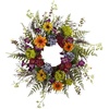 image:imageNearly Natural 24Inch Spring Garden Wreath with Twig Base MulticoloredGreen