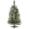 image:imageNearly Natural 3 Frosted Swiss Pine Prelit Artificial Christmas Tree