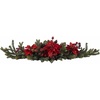 image:imageNearly Natural 36 Artificial Poinsettia Christmas Centerpiece with Berries