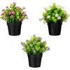image:imageNearly Natural 7 in Artificial Daisy Plant in Black Pot Set of 3Assortment 1