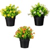 image:imageNearly Natural 7 in Artificial Daisy Plant in Black Pot Set of 3Assortment 2