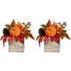 image:imageNearly Natural 8 Fall Harvest Pumpkins and Berries Artificial Arrangement7 In W x 7 In D x 8 In H Pack of 2