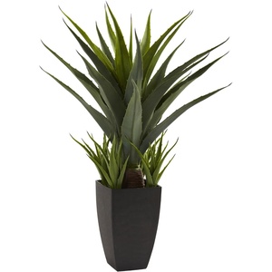 image:imageNearly Natural 30 in Artificial Agave Plant with Black Planter