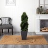 image:imageNearly Natural 4ft Cypress Double Spiral Topiary Artificial Tree in Slate Planter UV Resistant IndoorOutdoor