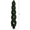 image:imageNearly Natural 7ft Double Pond Cypress Spiral Topiary UV Resistant IndoorOutdoor