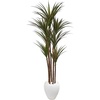 image:imageNearly Natural 70in Giant Yucca Artificial Tree in White Planter UV Resistant