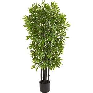 image:imageNearly Natural 51in Bamboo Artificial Tree with Black Trunks UV Resistant IndoorOutdoor