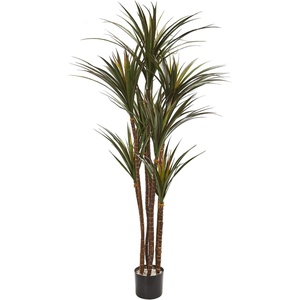 image:imageNearly Natural 55 Giant Yucca Artificial UV Resistant Silk Trees Green 66 in h x 25 in w x 18 in d