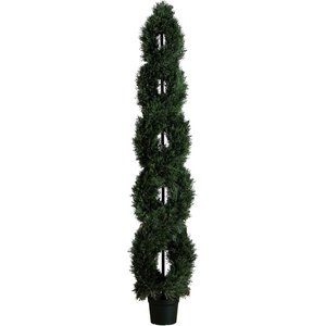image:imageNearly Natural 7ft Double Pond Cypress Spiral Topiary UV Resistant IndoorOutdoor